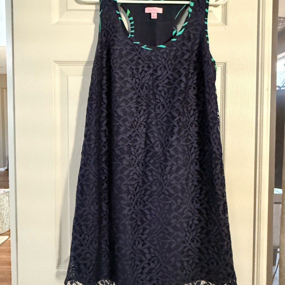 Lilly Pulitzer Navy and Green Dress